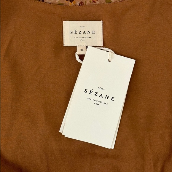 NWT Sezane Midi Floral Long-Sleeve Abele Dress - Picture 5 of 6